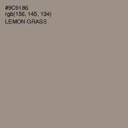 #9C9186 - Lemon Grass Color Image